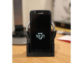 qi rapide de chargement sans fil dual stand pour téléphone galaxy s7 note 4 mobile chargeur samsung 3d print model - Mito3D