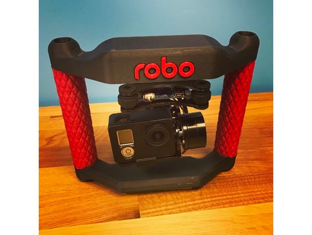 robo personnalisé go pro rig gimbal mount de la caméra cardan go-pro gopro accessoires mont 3D print model - Mito3D