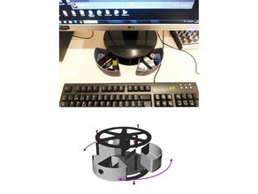 cassetto di spool organizzazione scrivania desktop desk organizer i cassetti casa monitor l'organizzazione dell'ufficio organizzatore porta bobina rullo strumento strumenti 3d print model - Mito3D