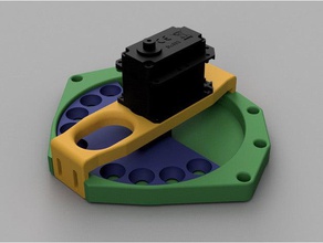 small fish feeder rotary single servo arduino pets automatic betta vacation 3d print model - Mito3D