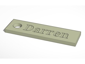 personalizable llavero llaveros 3d darren 3d print model - Mito3D