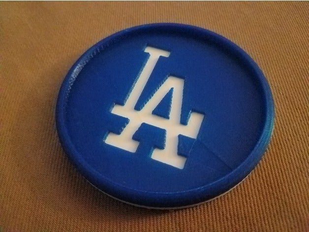 dodgers de coaster décor baseball les montagnes russes personnalisé boire los angeles la mlb 3D print model - Mito3D