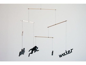 flutuante haiku esculturas sapo móveis poema palavras 3d print model - Mito3D