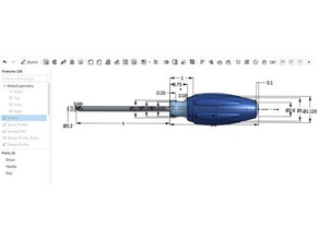 chave de fenda teste ferramentas manuais onshape pahl 3d print model - Mito3D
