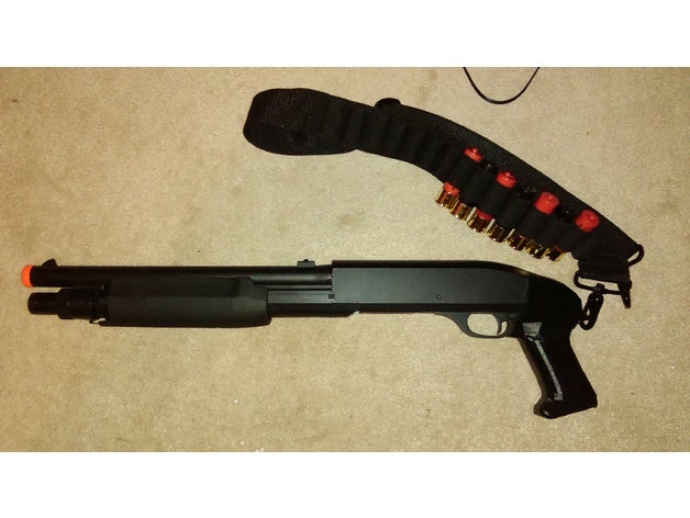 m56a airsoft shotgun grip sport & outdoors multishot 3D print model - Mito3D