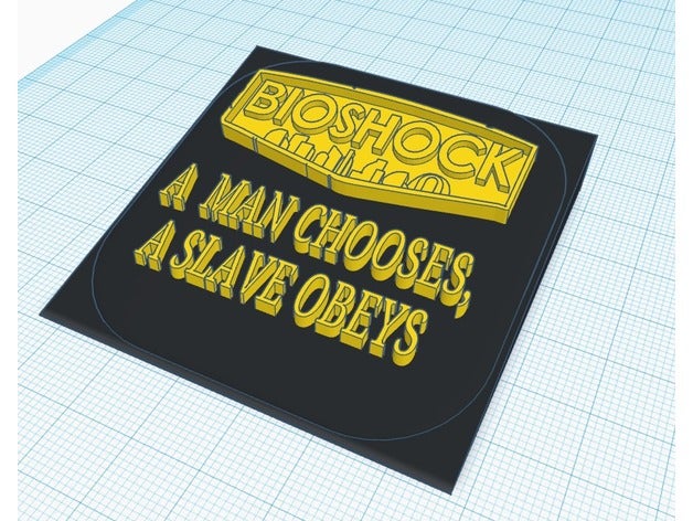 bioshock andrew ryan cita signos y logotipos 3D print model - Mito3D