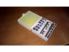 miniatura trapano box singolo di stampa utensili & caselle titolare 3d print model - Mito3D