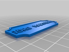 j rg de la placa identificación decoración personalizado 3d print model - Mito3D