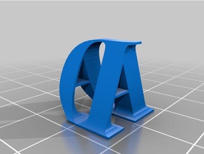 alphagram fashion customized monogram openscad 3d print model - Mito3D