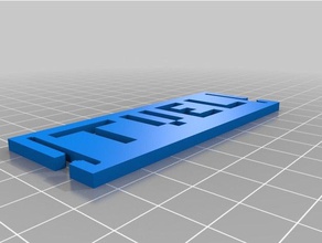 3d slash name tag - blank 3d print model - Mito3D