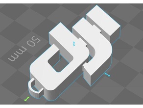 dji In logosu Anahtarlık r c araçlar mavic pro hayali 4 3d print model - Mito3D