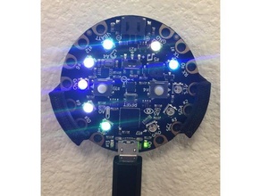 circuito di giochi gancio a muro l'elettronica adafruit circuitplayground 3d print model - Mito3D