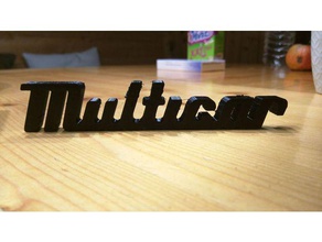multicar logo signs & logos 3d print model - Mito3D