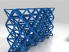 octet-truss, treliça de engenharia lattice octeto octet-truss 3d print model - Mito3D