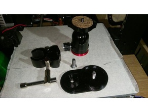 fotocamera dslr staffa del morsetto la testa a sfera adattatore nikon rig gimball manfrotto monopiede slr treppiede 3d print model - Mito3D