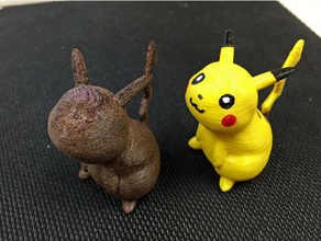 mignon pikachu sculptures 3d print model - Mito3D