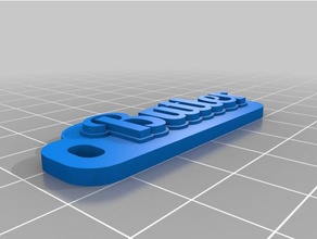 butler Schlüsselanhänger kundengebundene 3d print model - Mito3D
