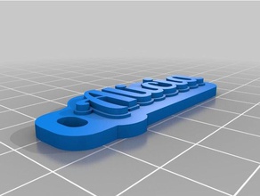 alicia de porte-clés personnalisé 3d print model - Mito3D