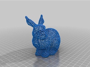 voronoi coelhinho da páscoa fixo animais 3d print model - Mito3D