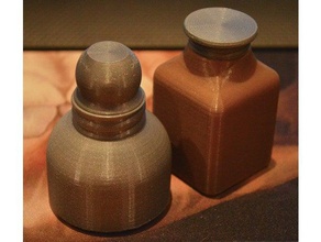 vase bottles containers bottle screw 3d print model - Mito3D