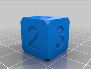 6-sided d3 dice customized 3d print model - Mito3D