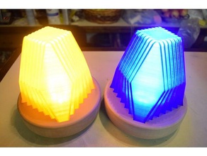 fraktal led lamba dekor art deco dekorasyon dekoratif masa masaüstü lambası ev abajur LED tutucu ışık aydınlatma lightitup ışıklar 3d print model - Mito3D