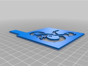 dnd logo auf der Schablone Kunst-tools kundengebundene 3d print model - Mito3D