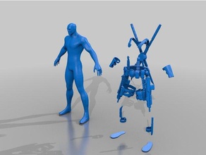 dead pool corpo cabeças de acessórios A impressão 3d 3d print model - Mito3D