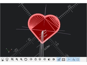 module minkowski heart openscad jewelry valentines day 3d print model - Mito3D