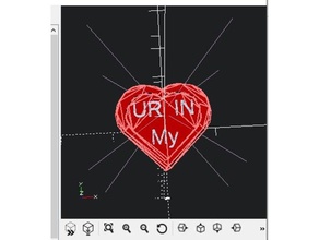 módulo corazón v002 openscad la joyería el día de san valentín 3d print model - Mito3D
