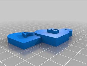 meine angepasste san valentines Schlüsselanhänger kundengebundene 3d print model - Mito3D