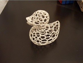 voronoi-borracha-pato péssimo nadador animais pato de borracha voronoi 3d print model - Mito3D
