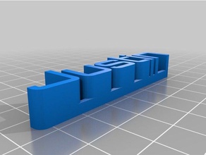 özelleştirilmiş 3d isim plakası justin benim heykeller 3d print model - Mito3D
