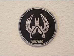 csgo logo-ct Dekor counterstrike counter strike Dekoration gaming logo 3d print model - Mito3D