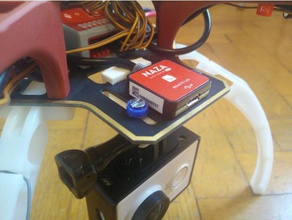 f450 drone gopro montage passe-temps dji vidéo xiaomi yi 3d print model - Mito3D