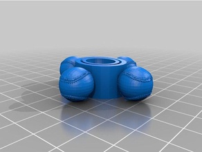beisebol bearingless fidget A impressão 3d fidge imprimir lugar 3d print model - Mito3D