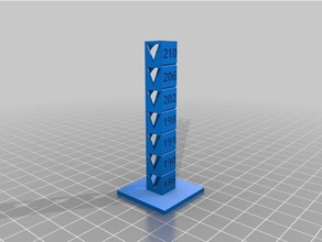 mon personnalisés temp étalonnage de la tour L'impression 3d tests personnalisé 3d print model - Mito3D
