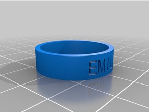 emily ring rings customized 3d print model - Mito3D
