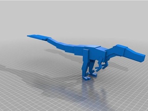 minecraft raptor 2 3d-drucken Dinosaurier mincraft 3d print model - Mito3D