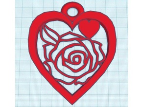 heart rose 3d printing storm lake 3d print model - Mito3D