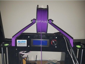 filament spool mount 8mm frame 3d printer accessories 3d print model - Mito3D