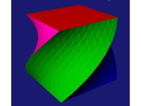 90 gradi a spirale cubo matematica arte distorta 3d print model - Mito3D