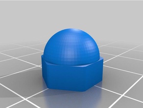 my customized cap nut parts 3d print model - Mito3D