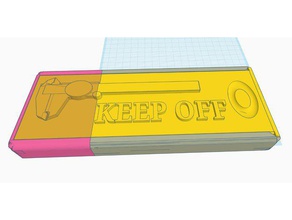 vernier caliper box keep off message sliding lid version diy calipers 3d print model - Mito3D