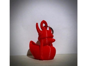 viking ördek Anahtarlık banyo serin sevimli boynuzları kauçuk lastik oyuncak valhalla 3d print model - Mito3D