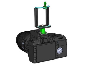 smart phone holder dslr camera adapter display mount diy canon monitor nikon smartphone 3d print model - Mito3D