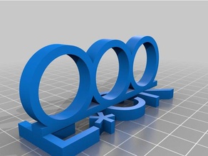 my customized f ck multiring cutomizable rings 3d print model - Mito3D