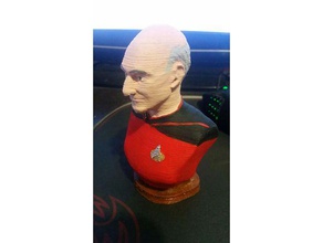 bald starship captain people startrek 3d print model - Mito3D