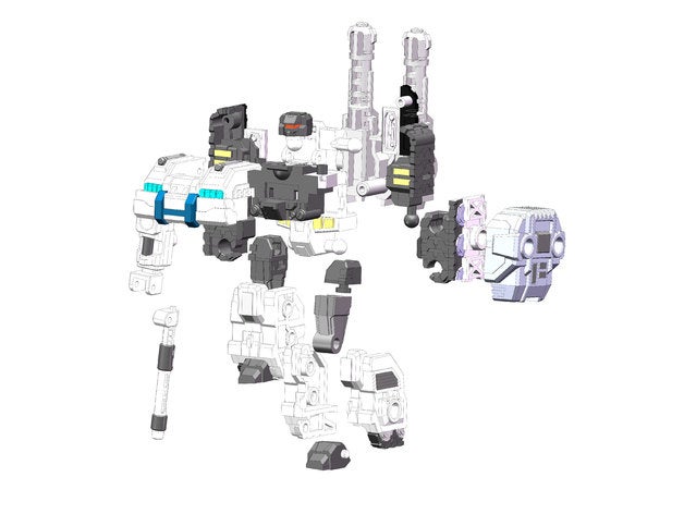 transformer slammer mechanical toys 3dsolutech kids movies transformers 3D print model - Mito3D