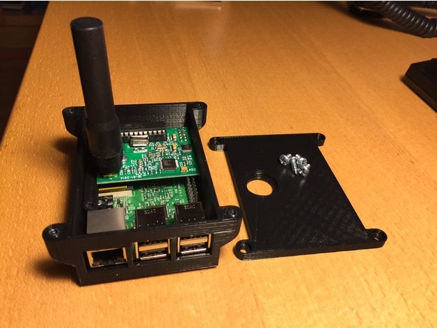 dvmega uhf + raspberry pi 3 caso eletrônica rádio amador o radioamadorismo rasberry 2 3D print model - Mito3D